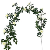 Huitich Artificial White Rose Wall Hanging Decor - Mumzar
